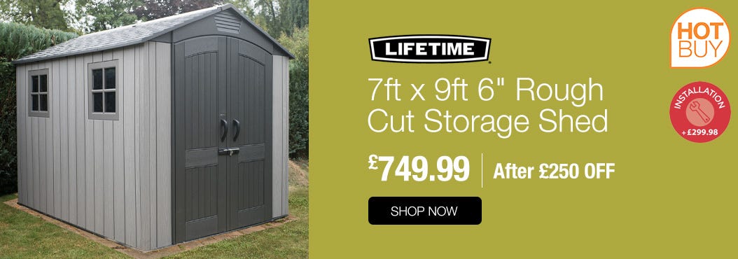 Lifetime Rough Cut Storage Shed
