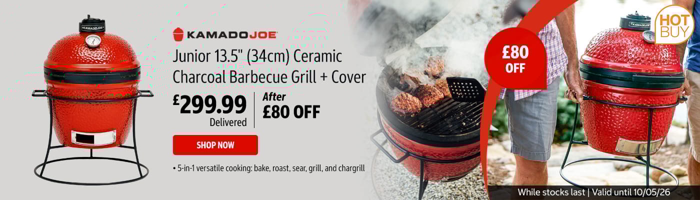 Kamado Joe Junior Ceramic Charcoal Barbecue Grill + Cover