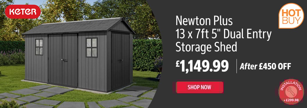 Keter Newton Plus Dual Entry Storage Shed