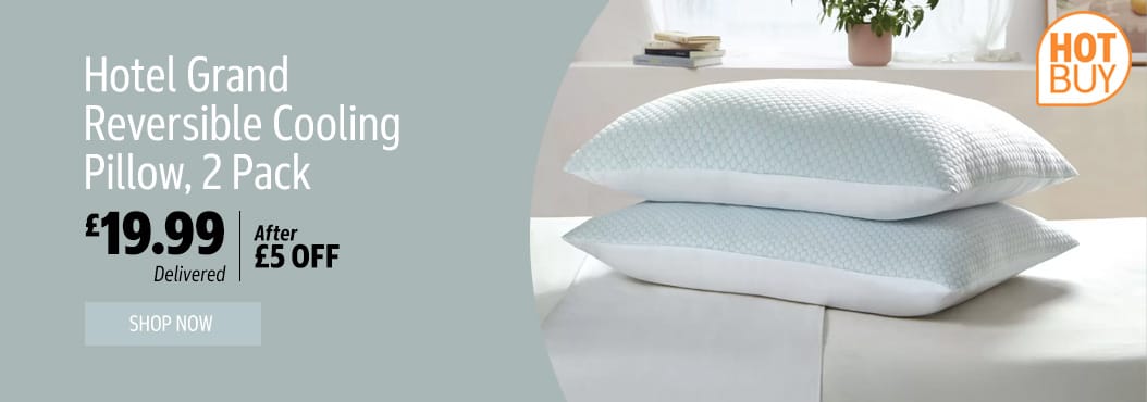 Hotel Grand Reversible Cooling Pillow, 2 Pack