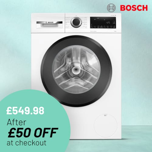 Bosch WGG24400GB Series 6, 9kg, 1400rpm Washing Machine, A Rated in White