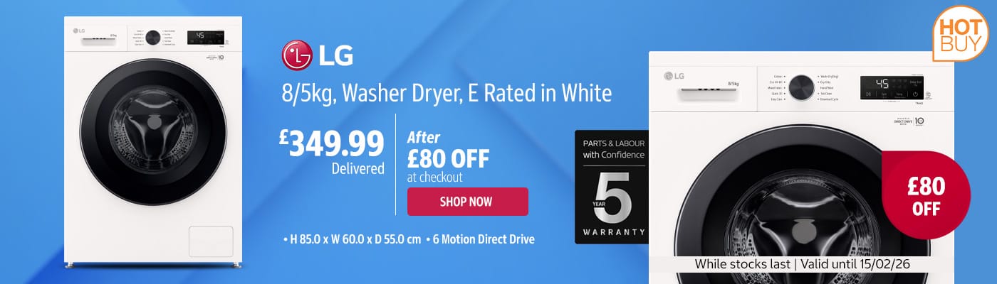 LG W4X1085NWK Washer Dryer E Rated in White
