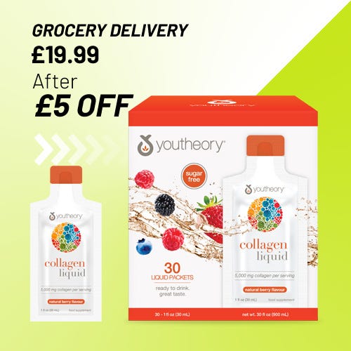 Youtheory Collagen Liquid Natural Berry, 30 Count