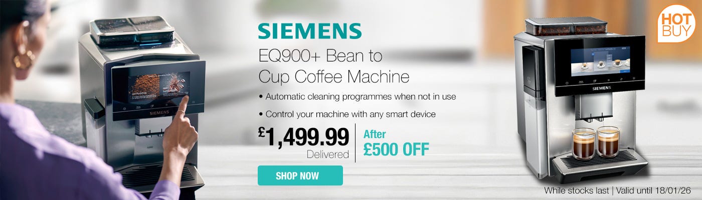 Siemens EQ900+ Bean to Cup Coffee Machine