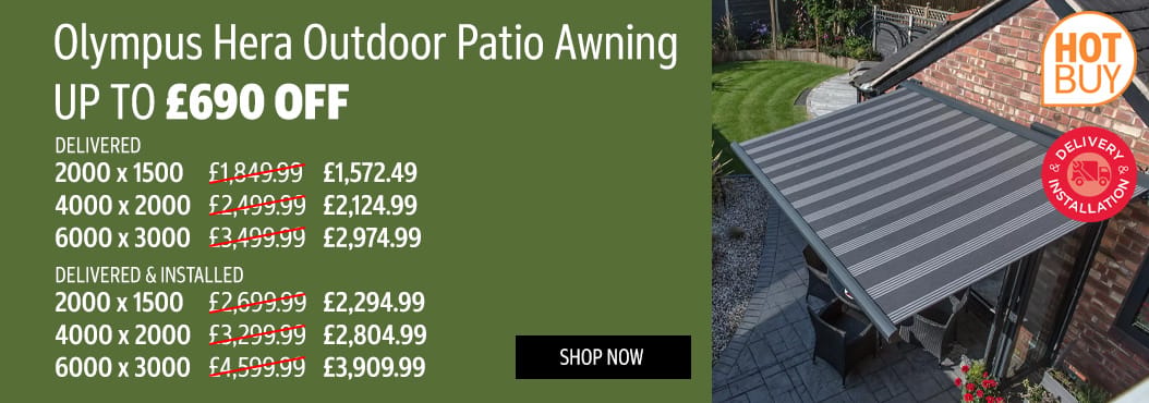 Olympus Hera Outdoor Patio Awning