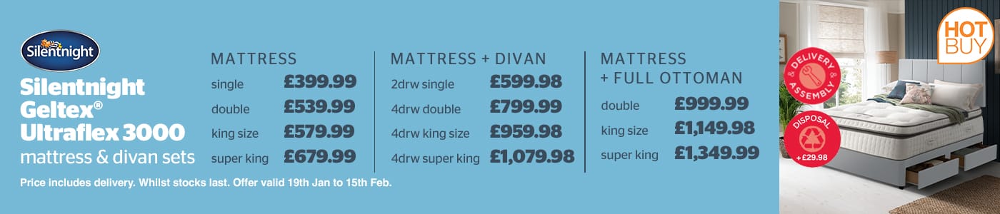 Silentnight Geltex Ultraflex 3000 Mattresses & Bedroom