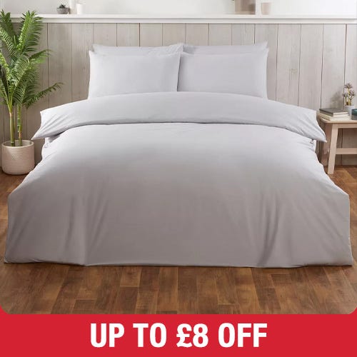 Cotton Exchange Manchester 200 Thread Count Percale Bed Set, in 3 Colours & 4 Sizes