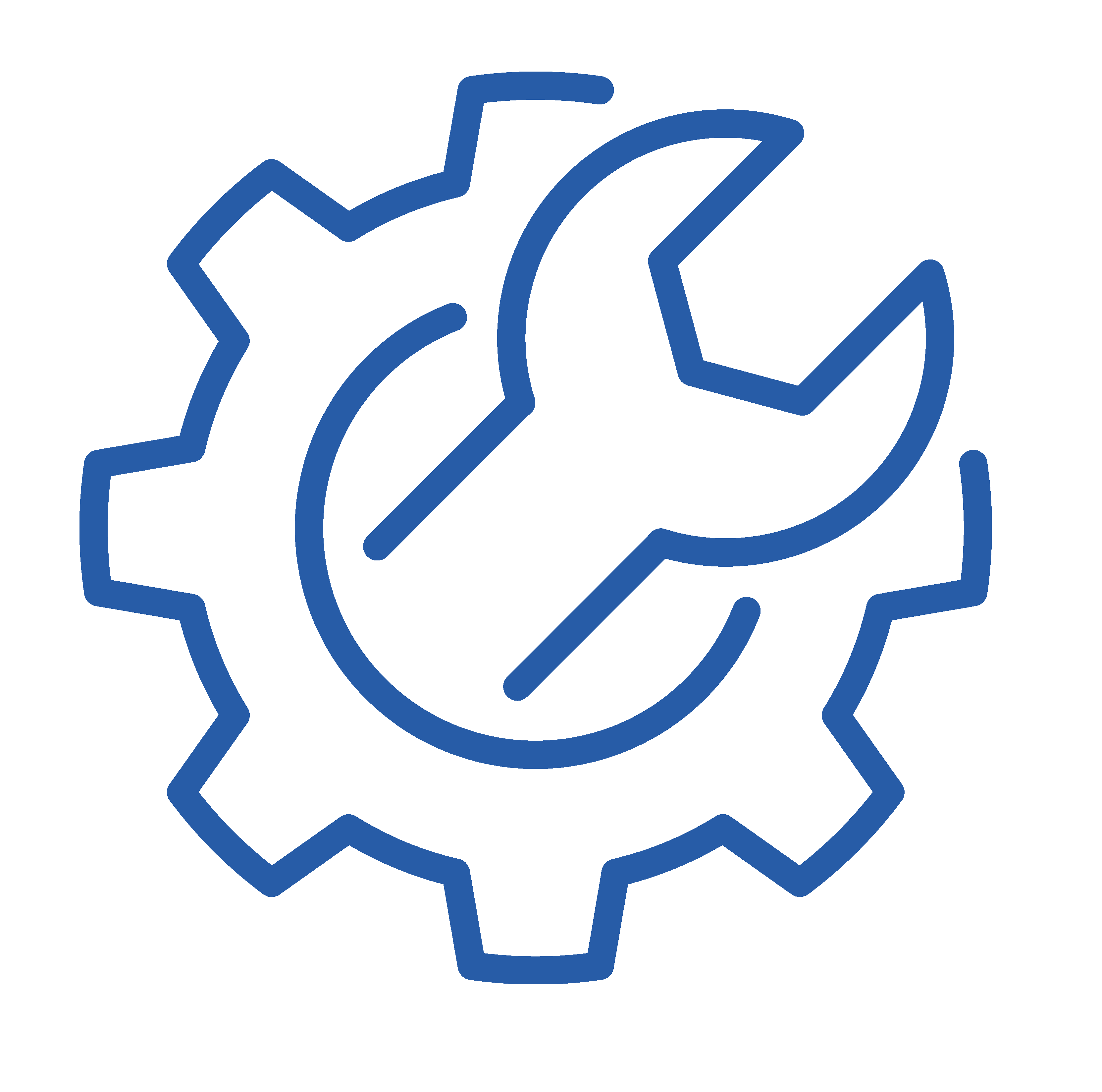 Blue gear icon