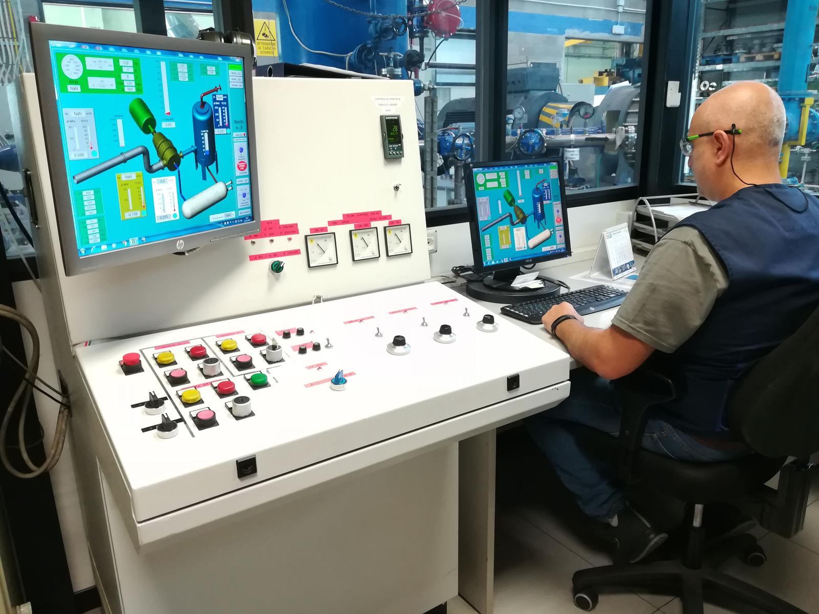 Laboratorio di prova dei compressori presso la sede centrale di Garo