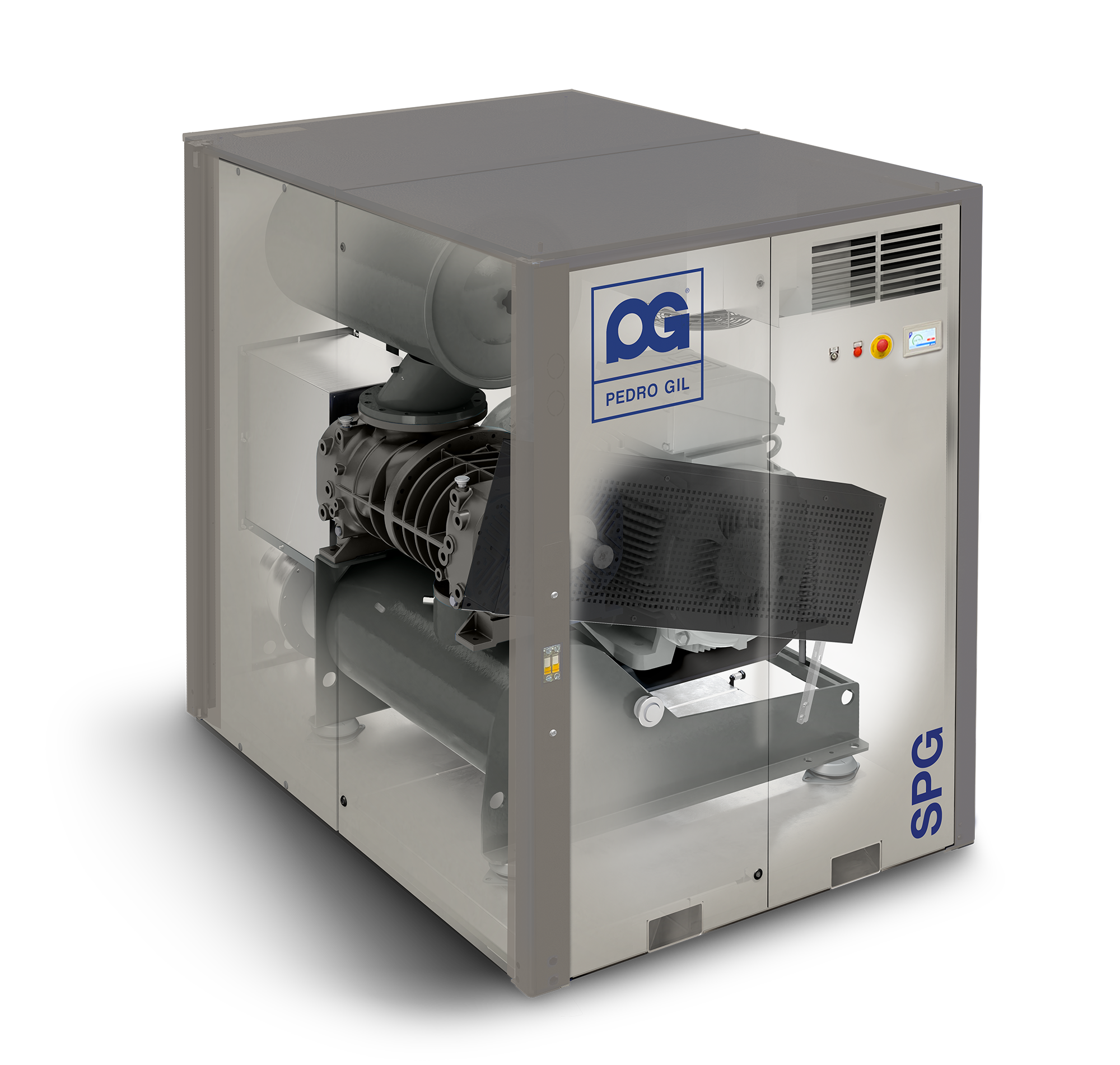 Compressor de parafuso SPG da Pedro Gil em destaque