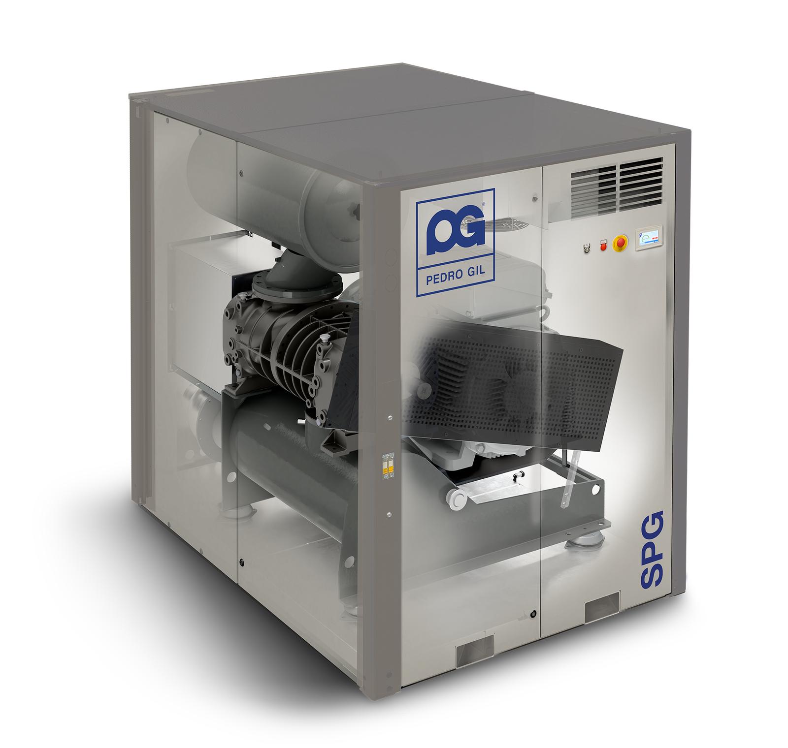 Compressor de parafuso SPG da Pedro Gil em destaque