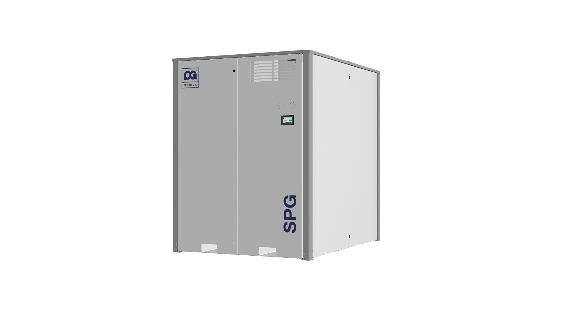 Oil free, highly efficient, low noise screw compressor