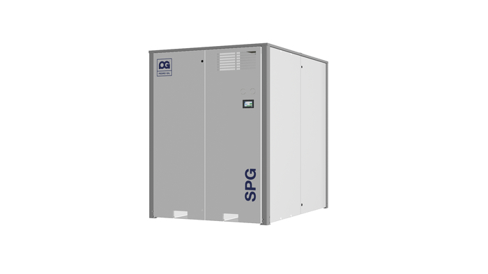 Oil free, highly efficient, low noise screw compressor