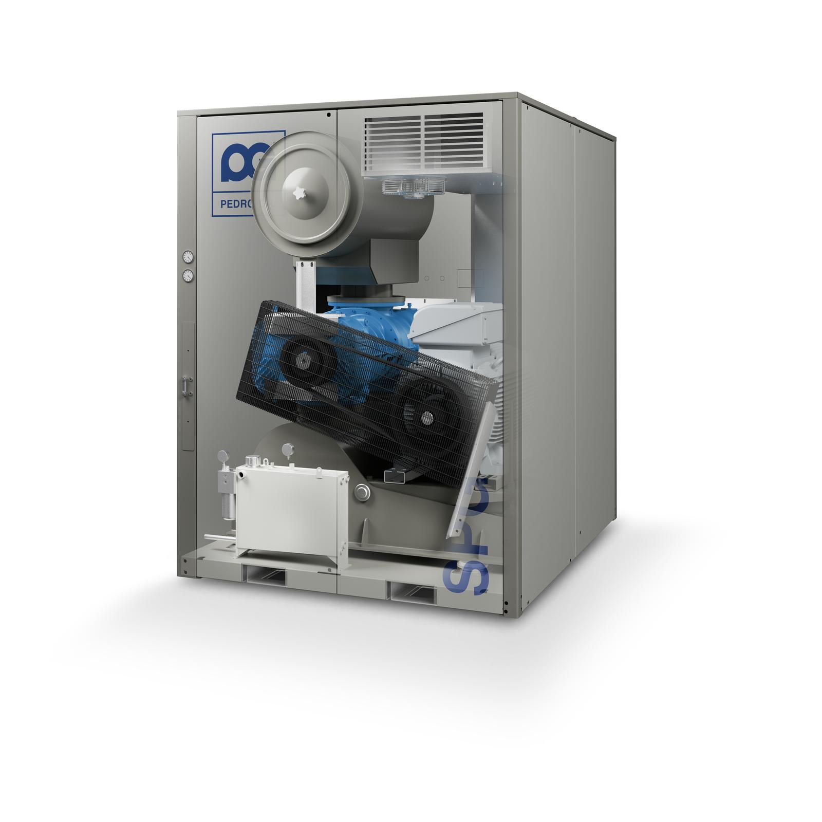 SPG Screw Compressor Package open