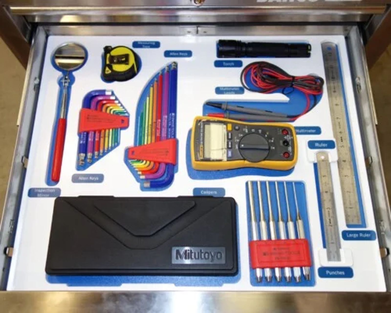 tools in a box rainbow colors