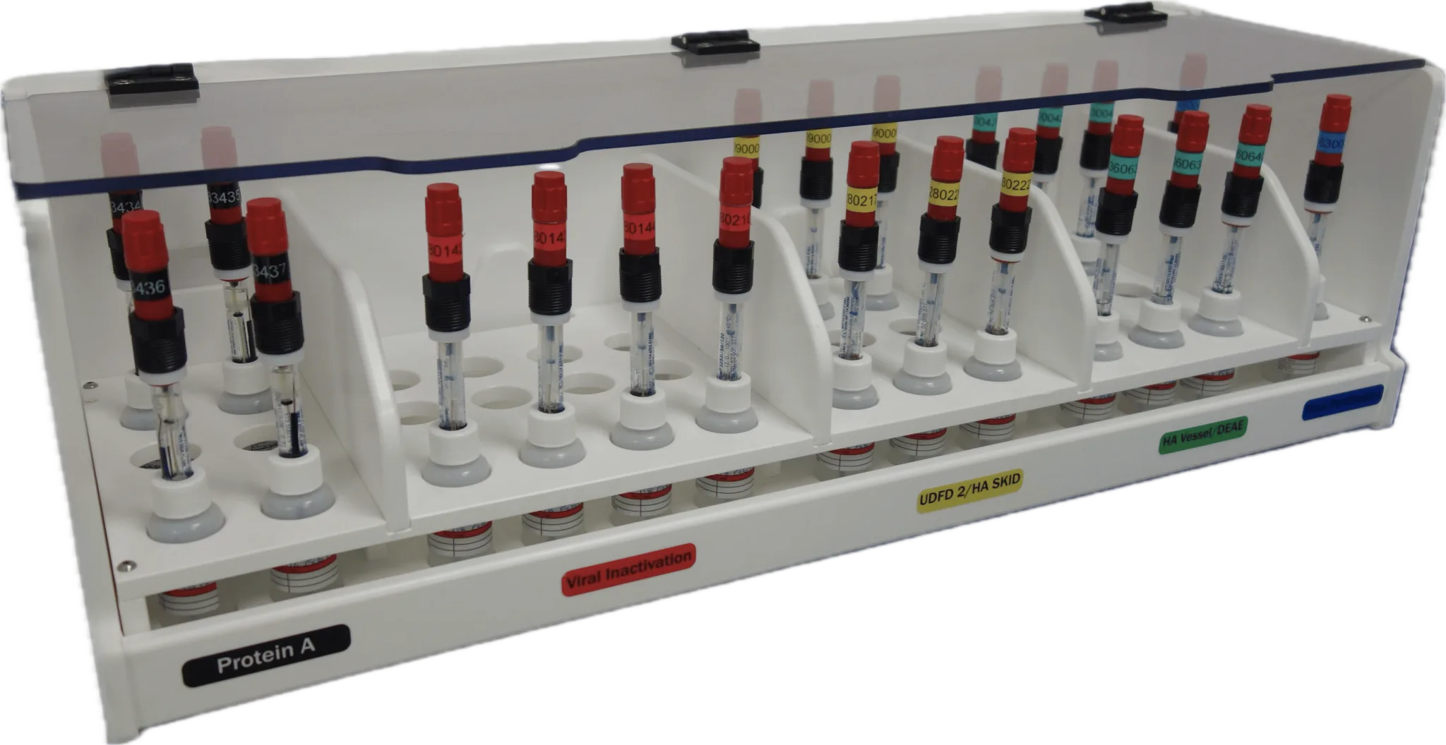 Probes in white storage