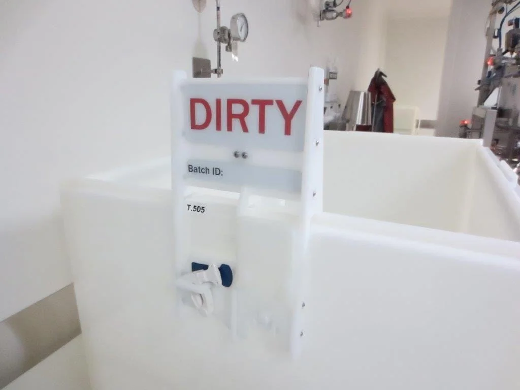 white label with the word dirty