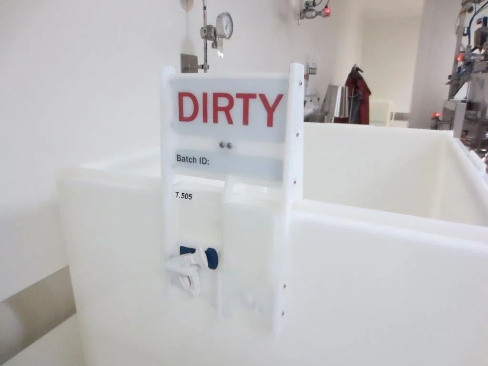 white label with the word dirty